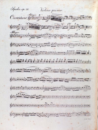 Pagina di spartito musicale dell