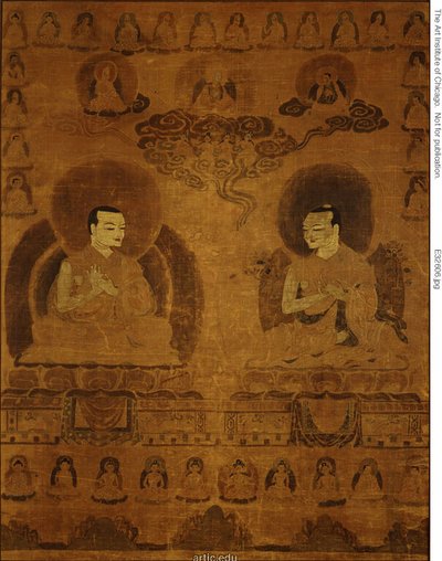 Stendardo dipinto (Thangka) degli insegnanti del lignaggio Sakyapa da Unknown artist