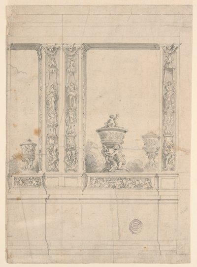 Decorazione dipinta di una parete da Unknown artist
