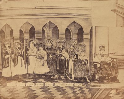 [Dipinto raffigurante i Nawab di Awadh, India]. da Unknown artist