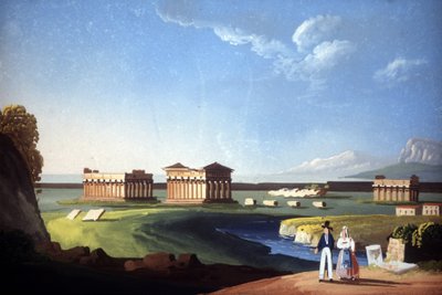Templi di Paestum, attuale Capaccio da Unknown artist