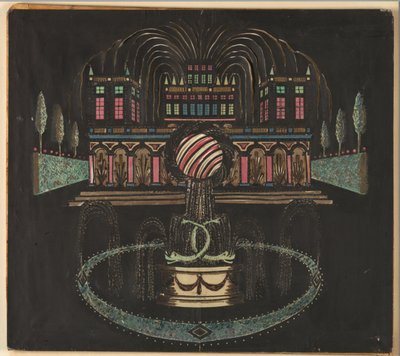 Palazzo e fontana da Unknown artist