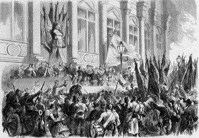 Parigi, La Comune: Proclamazione dei risultati del referendum del 26 marzo 1871 in Place de l