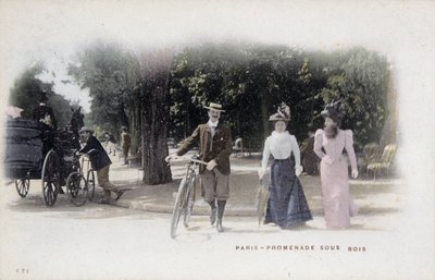 Parigi, passeggiata nel bosco da Unknown artist