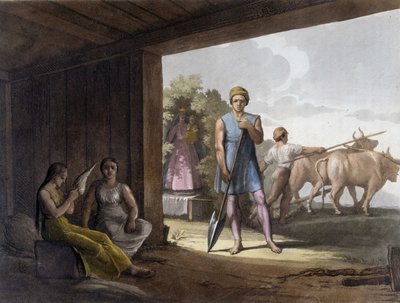 Colonizzazione paternalistica da parte dei Gesuiti utilizzando il know-how degli indiani Tupi Guaranis in Paraguay da Unknown artist