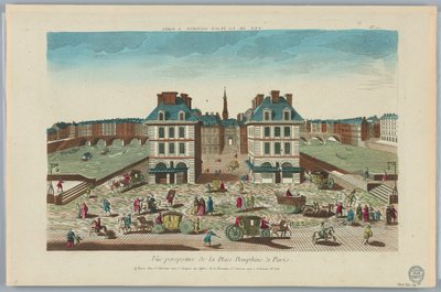 Teatrino, Vue Perspective de la Place Dauphine a Parigi, No. 71 da Unknown artist