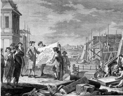 Pietro il Grande supervisiona i lavori di fondazione di San Pietroburgo da Unknown artist