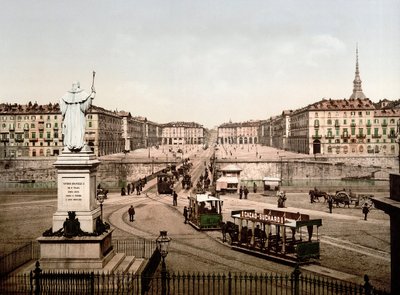 Piazza Vittorio Emanuele a Torino, Italia nel 1890 da Unknown artist