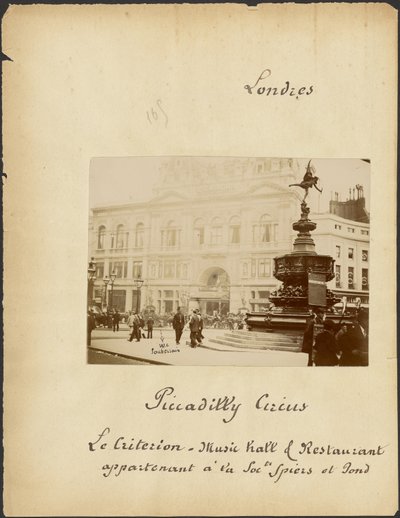 [Piccadilly Circus e Criterion Theatre] da Unknown artist