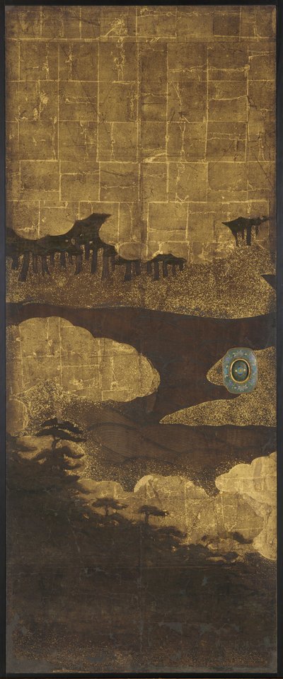 Pini, acqua e nuvole da Unknown artist
