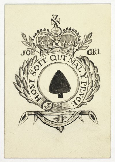 Carta da gioco - Asso di picche da Unknown artist