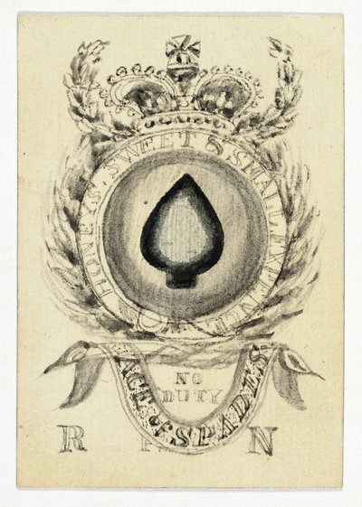 Carta da gioco: Asso di picche da Unknown artist
