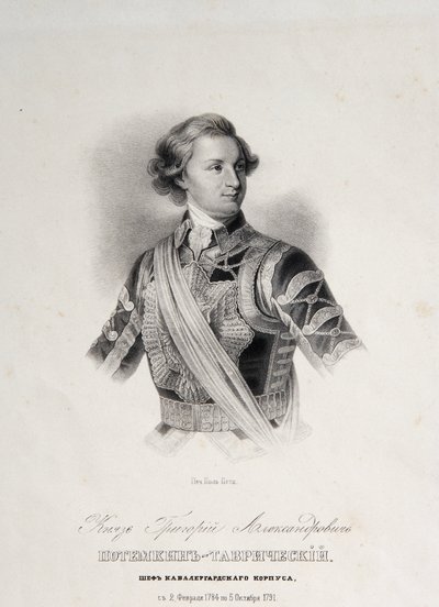 Ritratto di Grigori Aleksandrovitch Potemkine da Unknown artist