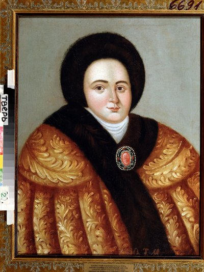 Ritratto della zarina Eudoxia Feodorovna Lopukhina da Unknown artist