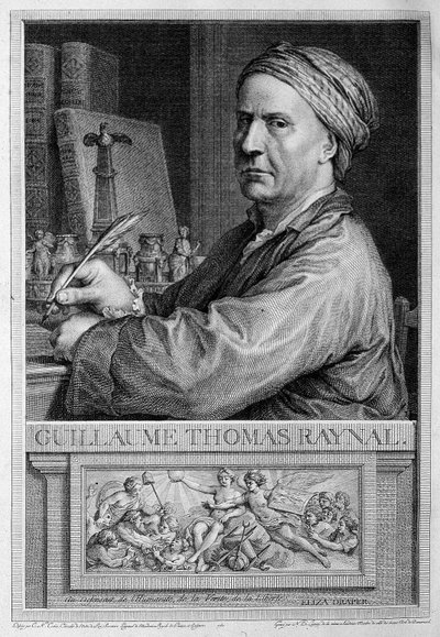 Ritratto in frontespizio di Raynal - in "Storia filosofica e politica degli insediamenti e del commercio europeo nelle due Indie" di Guillaume Thomas Raynal. da Unknown artist