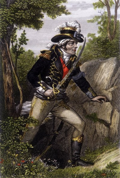 Ritratto intero del capo chouan Francois Athanase de Charette de la Contrie (1763-1796) da Unknown artist