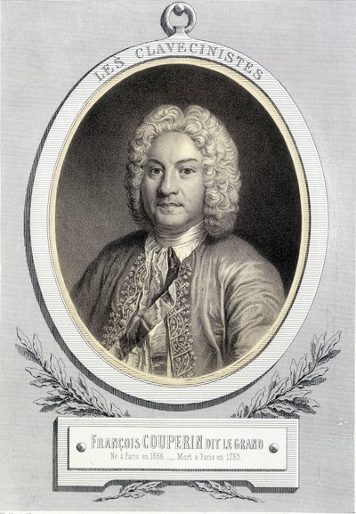Ritratto in medaglione di François Couperin detto Le Grand, n.d. XIX secolo da Unknown artist