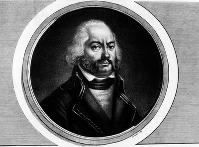 Ritratto di Adam Philippe, Conte di Custine (1740 - 1793), generale francese. Incisione nella "Collezione completa di dipinti storici della rivoluzione francese, in tre volumi." 1804 da Unknown artist