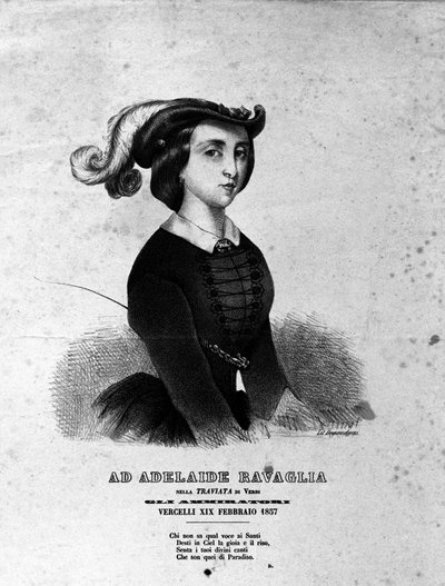 Ritratto di Adelaide Ravaglia nella rappresentazione dell