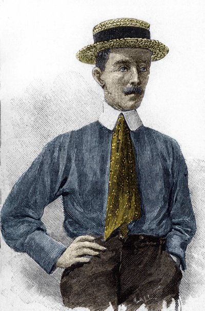 Ritratto di Alberto Santos-Dumont (1873-1932), artista aeronautico brasiliano da Unknown artist