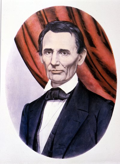 Ritratto del Presidente americano Abraham Lincoln (1809 - 1865). da Unknown artist