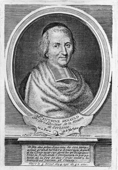 Ritratto di Antoine Arnauld detto il Grande Arnauld (1612-1694), sacerdote, teologo, filosofo e matematico francese, membro dei Giansenisti. da Unknown artist