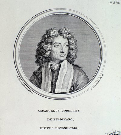Ritratto di Arcangelo Corelli (incisione) da Unknown artist