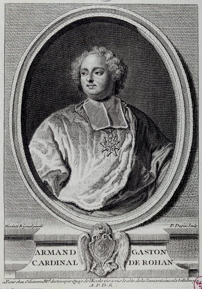 Ritratto di Armand Gaston Maximilien, Cardinale de Rohan (1674-1749). Incisione del XVIII secolo. Parigi, Museo Carnavalet da Unknown artist