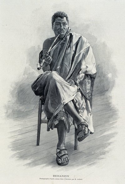 Ritratto di Behanzin (1844-1900), re del Dahomey (attuale Benin) da Unknown artist