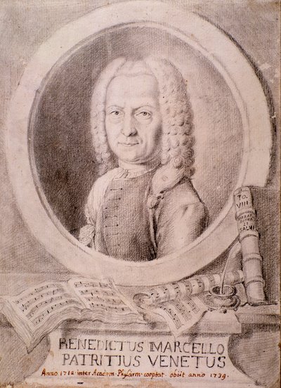 Ritratto di Benedetto Marcello (disegno) da Unknown artist