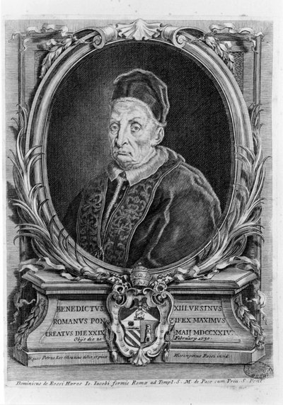 Ritratto di Benedetto XIII (1649 - 1730). da Unknown artist