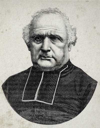 Ritratto del vescovo Peyramale, sacerdote di Lourdes (1811 - 1877) - in 