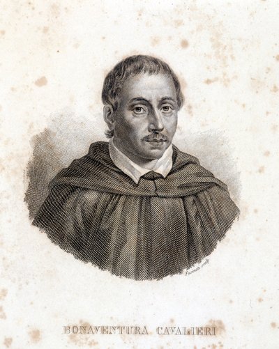 Ritratto di Bonaventura Cavalieri (incisione del XIX secolo) da Unknown artist