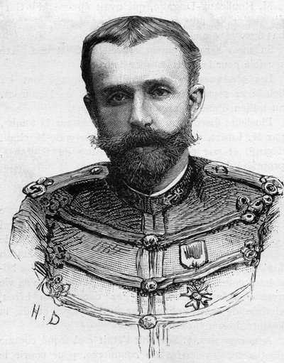 Ritratto del capitano Henry Pleigneur, morto nel 1887 in un incidente in canoa a Katabi da Unknown artist