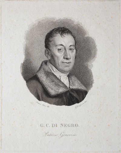 Ritratto di Carlo Di Negro (incisione) da Unknown artist