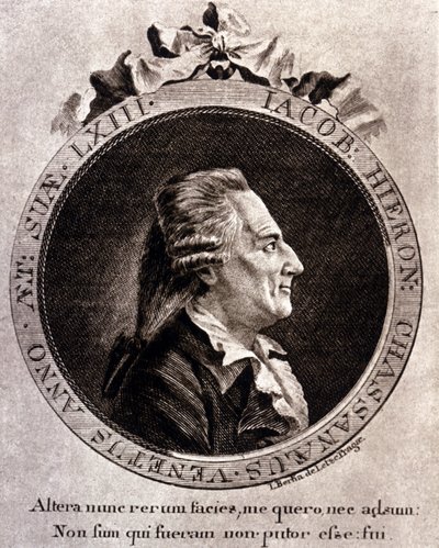 Ritratto di Casanova (1725 - 1798) - ritratto nel frontespizio, in Histoire de ma fuite des prisons de la République de Venise, scritto a Dux in Boemia da Unknown artist