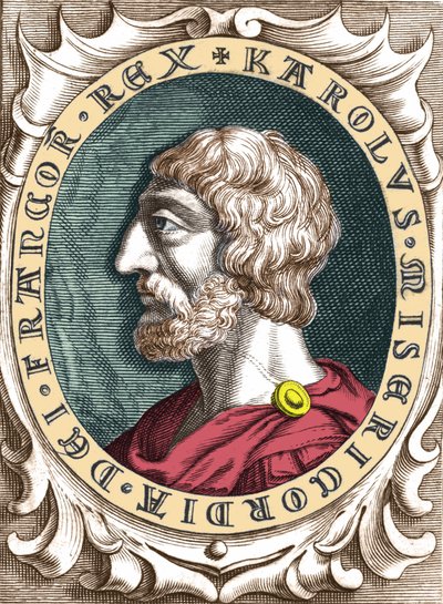 Ritratto di Carlo Magno o Carlo I il Grande (742 - 814) Re dei Franchi da Unknown artist