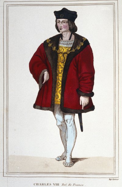 Ritratto di Carlo VIII (1470 - 1498), Re di Francia incisione del 1830 da Unknown artist