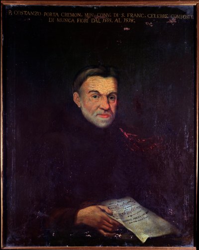 Ritratto di Costanzo Porta, compositore italiano da Unknown artist