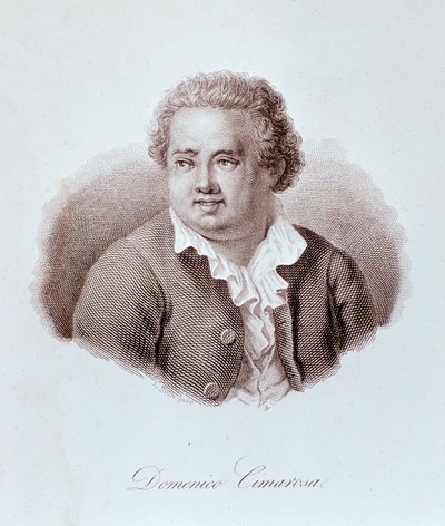 Ritratto di Domenico Cimarosa (1749-1801) compositore italiano Incisione. XVIII secolo. Milano, biblioteca del conservatorio da Unknown artist