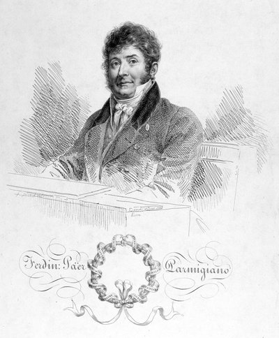 Ritratto di Ferdinando Paer (1771 - 1839). Fu maestro di cappella di Napoleone I e poi direttore dell