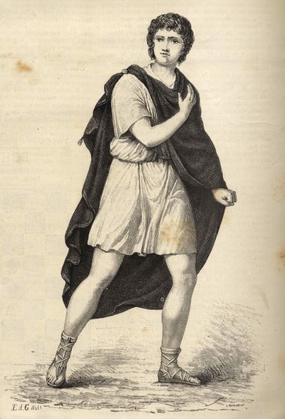 Ritratto di François-Joseph Talma (1763-1826), attore francese. Incisione del XIX secolo da Unknown artist