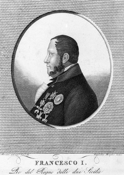 Ritratto di Francesco I (1777-1830), Re delle Due Sicilie. da Unknown artist