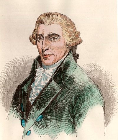 Ritratto di Franz Joseph Haydn (1732-1809), compositore austriaco. Incisione del XVIII secolo. Collezione privata da Unknown artist