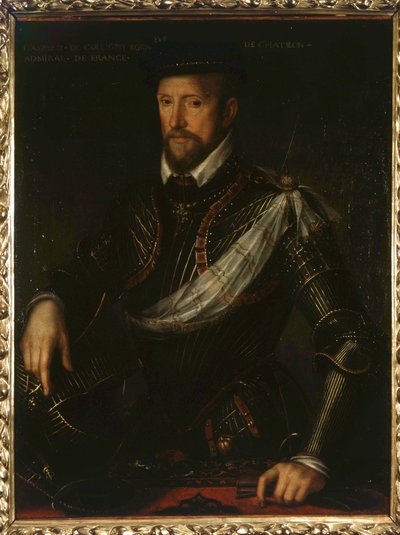 Ritratto di Gaspard de Coligny (1519-1572), Ammiraglio di Francia. Dipinto anonimo XVI secolo da Unknown artist