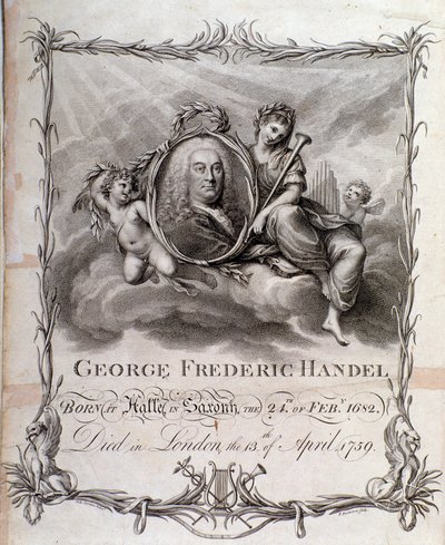 Ritratto di Georg Friedrich Handel (incisione) da Unknown artist
