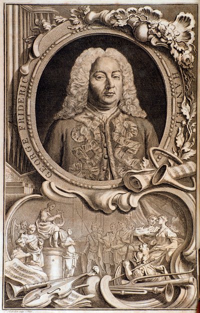 Ritratto di Georg Friedrich Handel (o Händel) (1685-1759) Frontespizio di 