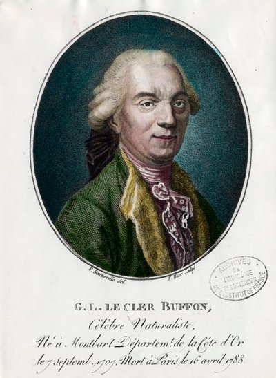 Ritratto di George Louis Le Clerc, Conte di Buffon da Unknown artist
