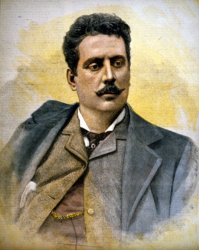 Ritratto di Giacomo Puccini (1858-1924), compositore italiano da Unknown artist
