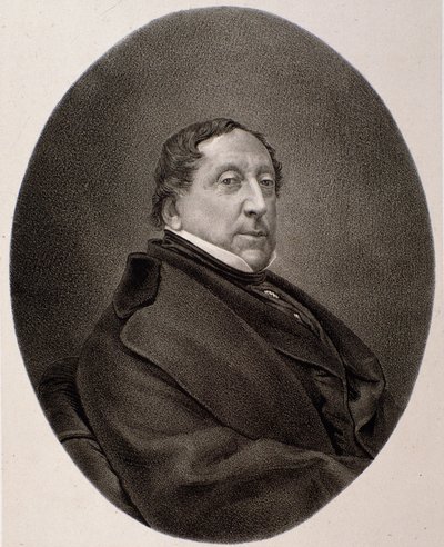 Ritratto di Gioacchino Rossini (incisione) da Unknown artist